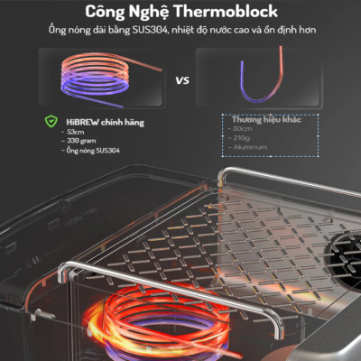 Máy pha cà phê Espresso chuyên nghiệp thương hiệu HiBREW H10A , áp suất 20bar , công suất 1350W - Hàng Chính Hãng