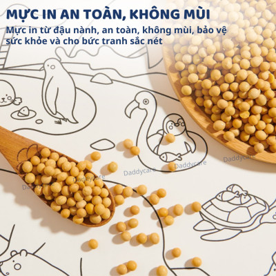 Cuộn tranh tô màu cho bé dán tường khổng lồ 4m*40cm Mideer Adhesive Colouring Scroll - Tranh tô màu nước cho bé