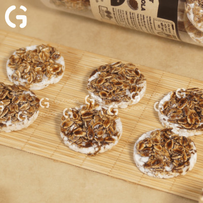 Snack gạo lứt phủ yến mạch socola GUfoods - Nạp nhanh năng lượng, Ăn vặt healthy, Thuần chay, Eat clean