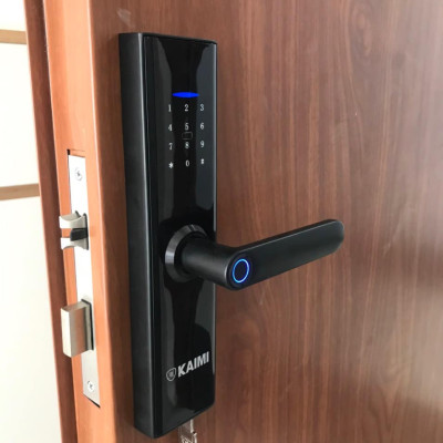 Khóa Vân Tay Kaimi S12- Viền Đen - Hàng Chính Hãng