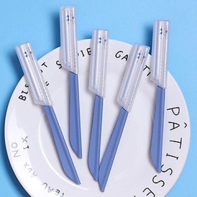 Hộp 5 dao cạo lông mày Kai xanh có lớp bảo vệ hàng Nhật