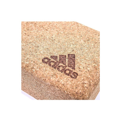 Gạch Tập Yoga Gỗ Bần Chính Hãng ADIDAS ADYG-20100CORK Cork Yoga Block (1 Viên) - Gạch Gỗ Bần Cao Cấp