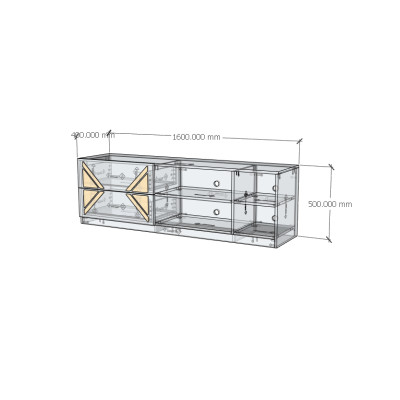 [Happy Home Furniture] CHARIS, Kệ TV 2 ngăn kéo, 160cm x 40cm x 50cm ( DxRxC), KTV_030