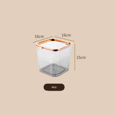 Thùng rác vuông nhựa PET cứng trong suốt - Chịu lực chịu nhiệt tốt - Thiết kế tinh tế sang trọng - Màu trắng - Nhỏ - Lớn