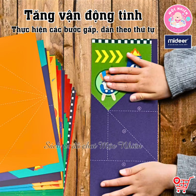Giấy gấp Origami Thủ Công Hình Các Con Vật và Máy Bay cho bé - Mideer Origami Planes and Animals