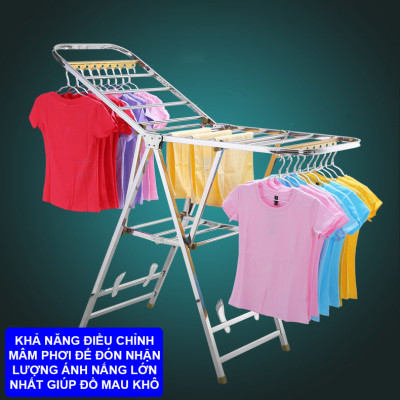 Giàn phơi đồ thông minh  đa năng, Giàn phơi để sàn Inox gấp gọn, Chính hãng NIKITA nhiều mẫu mã lựa chọn