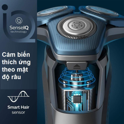 Máy cạo râu khô và ướt Series 7000 cao cấp Thương hiệu Philips Hà Lan Norelco S7788 - Hàng Nhập Khẩu