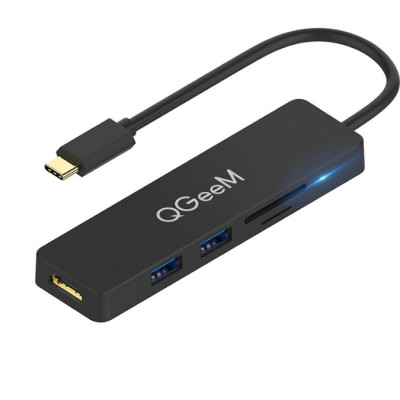 Bộ Hub QGeeM đa năng 5 trong 1 dành cho MacBook Pro 13/15 Surface Go, USB C Adapter - Hàng chính hãng