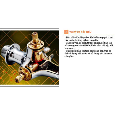 VÒI DẪN NƯỚC ĐA NĂNG 2 ĐẦU