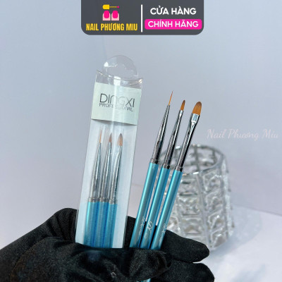 Set 3 Cọ Nét DingXi Cao Cấp Vẽ Nét Mảnh Siêu Đẹp, Sơn Móng, Đắp Gel, Cọ Vẽ Hoa Làm Nail Chuyên Dụng Nail Phương Miu Nữ