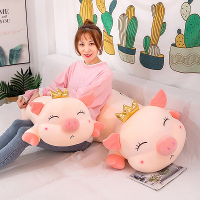 Thú nhồi bông heo đội vương miện princess khủng lồ - Size từ 75cm đến 1m1 - Quà tặng gấu bông heo nữ hoàng êm mịn.