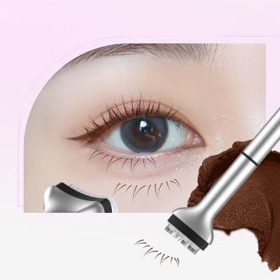 Set in mi dưới  HKLANCUI/ Dezone bao gồm cả bút kẻ mắt, khuôn ịn mi, mực mi dưới tiện dụng mà không nhòe (MI GIẢ)