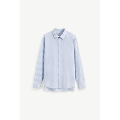 Áo Sơ Mi ROUTINE Nam Tay Dài Kẻ Sọc 100% Cotton Form Loose - 10S24SHL003 | LASTORE MENSWEAR