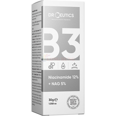Tinh chất DrCeutics Niacinamide 12% + NAG 5% giúp cải thiện da xỉn màu và thu nhỏ lỗ chân lông (30g) - Hàng chính hãng