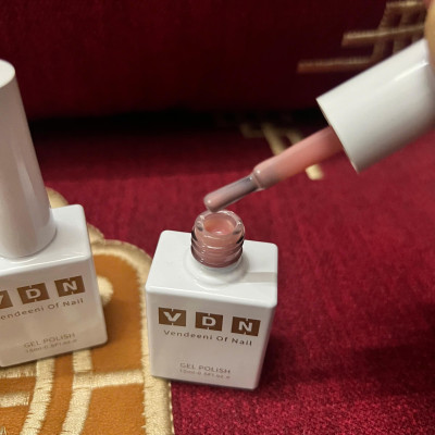 Sơn Gel Màu Thạch Hồng Cam VENDEENI V6-S04 Cao Cấp Chai 15ml Làm Nail Hàn Quốc Tone Hồng Nhạt Nhẹ, Gel đậm Đặc Mướt, Dễ Kéo Không Bị Gợn, Nắp Tròn
