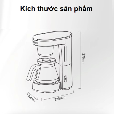 Máy pha cà phê, pha trà tự động Drip thương hiệu HiBREW H12 - Dung tích 750ml - Công suất 700W - Hàng chính hãng
