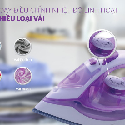 Bàn Ủi Hơi Nước Sunhouse SHD2063P (1600W) – Hàng Chính Hãng