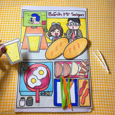 Bộ Tranh Tương Tác Cô Tiên Xanh - Bánh Mì Sài Gòn