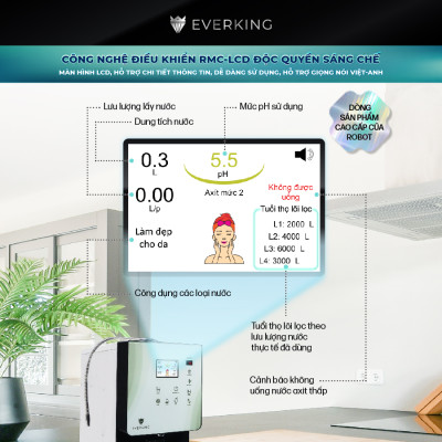 Máy Lọc Nước Điện Giải iON Kiềm EVERKING EKPrime-125 - Hàng Chính Hãng