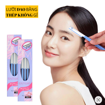 Dao Cạo Lông Mày Lưỡi Thép Có Màng Bảo Vệ Dành Cho Nữ Kai Kazor BTM Beauty Guar 00661 (Set 5 Cây)