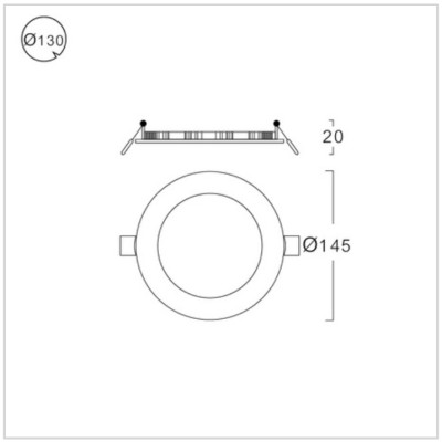 ĐÈN LED ÂM TRẦN LUMAX#RPL130/W-9LED/3K (DIM STEP) - TUỔI THỌ 30,000 GIỜ - XX THÁI LAN