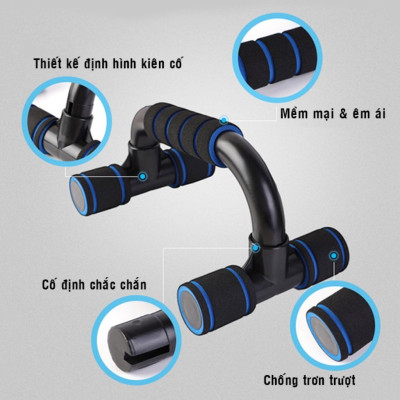 Dụng Cụ Hít Đất Chống Đẩy, Tập Cơ Bụng Chữ U, Dụng Cụ Tập Gym Tại Nhà Tiện Lợi - Hàng Loại 1 - Chính Hãng MINIIN