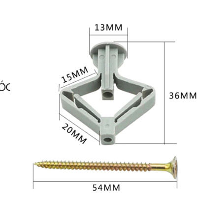 COMBO 10 BỘ TẮC KE BƯỚM, VÍT NỞ BƯỚM DẠNG MỎ NEO,  BẮT VÍT TƯỜNG, THẠCH CAO, GỖ,CHO MỌI LOẠI VẬT LIỆU, SIÊU GIỮ CHẮC.