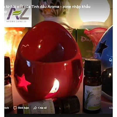 Combo đèn đốt nến hình trứng+10 viên nến cháy 4h-5h+10ml tinh dầu sả Pháp