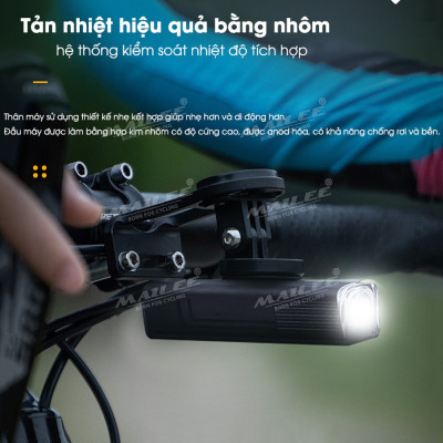 Đèn pha xe đạp gắn xe LD88-600LM độ sáng 600 lumen, pin dung lượng cao 2200mAh, chất liệu vỏ nhôm, chống nước IP66, có hỗ trợ pad gắn treo (2 tùy chọn) - Mai Lee