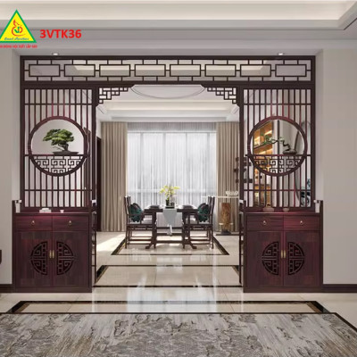 Vách ngăn phòng khách , vách ngăn phòng khách hiện đại 3VTK36 - Nội thất lắp ráp Viễn Đông Adv