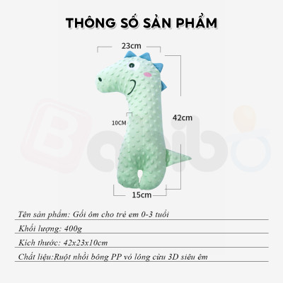 Gối ôm cho bé sơ sinh 0-3T EMA, gấu bông cho trẻ ôm ngủ, thú bông đồ chơi cho bé