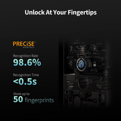 Bộ khóa thông minh Aqara U100 Smart Lock Kit Matter (Có sẵn Aqara Hub E1) Mở khóa bằng ứng dụng, vân tay, thẻ từ - Hàng Chính Hãng
