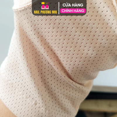 Găng Tay Chống Tia UV Fiber Hở Ngón Tay 20cm X 5cm Làm Móng, Bảo Vệ Tay Và Móng Tay Khỏi Tác Động Của Tia Cực Tím Khi Dùng Máy Hơ Nail Phương Miu