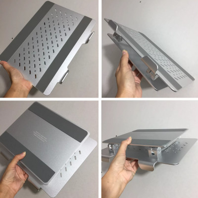 Giá đỡ tản nhiệt cho Macbook Laptop hiệu Wiwu S700 Adjustable Laptop Stand (Laptop 9 inch đến 17 inch giúp tản nhiệt, chất liệu nhôm nguyên khối, thiết kế công thái học chống mỏi cổ khi làm việc) - hàng nhập khẩu