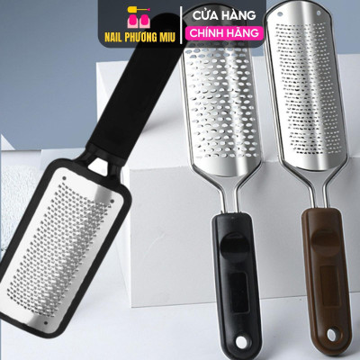 Cây Chà Gót Chân Inox Lỗ Nổi To Nhỏ Dài 27cm Bền Bén Làm Nail Tiện Lợi, Dụng Cụ Chà Gót cầm tay Loại Mới Cán Nhựa Cứng