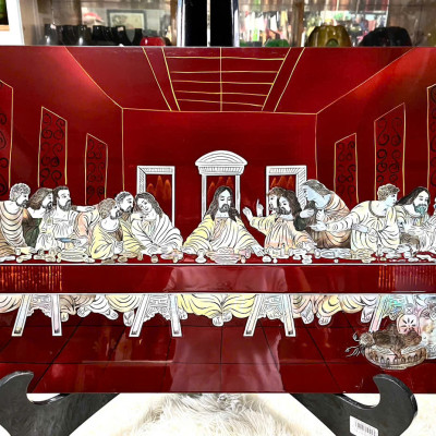 Tranh Sơn Mài - BUỔI TIỆC LY | Khảm Cừ Cao Cấp – Ốc Chìm | Hàng Xuất Khẩu | Size 40x60 cm