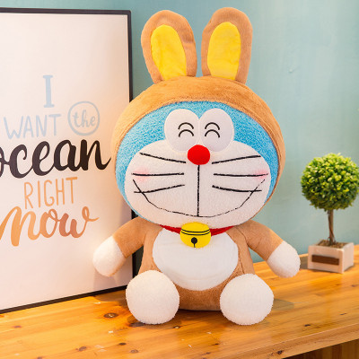 Gấu bông Doremon (Doraemon) cosplay thỏ nâu siêu cute (30cm--->50cm) vải lông mềm mại, êm ái hàng xịn chất lượng cao, an toàn cho trẻ