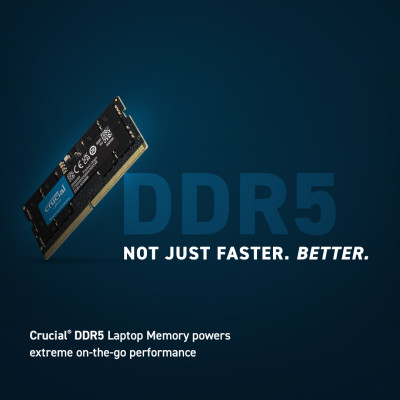 Ram Laptop Crucial DDR5 32GB Bus 5600 CL46, điện áp 1.1V - CT32G56C46S5- Hàng chính hãng