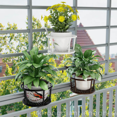 Giá Đỡ Chậu Hoa Treo Ban Công Bằng Sắt PaKaSa - Hàng Chính Hãng 