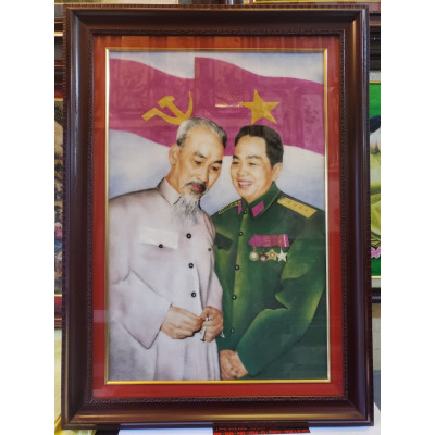 TRANH ĐÁ TỰ NHIÊN - BÁC HỒ & BÁC GIÁP