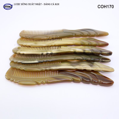 Lược sừng xuất Nhật (Size: L - 20cm) COH170 - Lược đuôi cá Koi đẹp mềm mại ️- Chăm sóc tóc