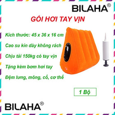 Gối đệm bơm hơi hình tam giác hỗ trợ lưng cơ thể nâng cao tiện dụng cho các cặp đôi (Tùy Chọn Mẫu Combo Quà Tặng)