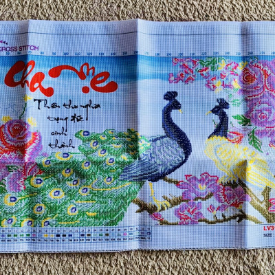 Tranh thêu chữ thập Cha Mẹ LV3160, tranh thêu 3D, kích thước 83*43 cm