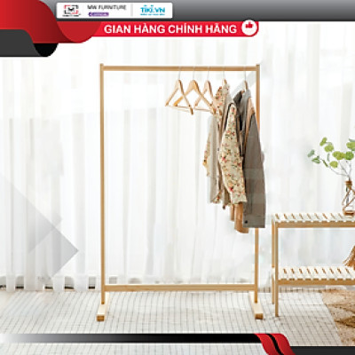 [ NGANG 86 ] GIÁ TREO QUẦN ÁO GỖ LẮP RÁP HÀN QUỐC MWFURNITURE - SINGLE HANGER NATURAL