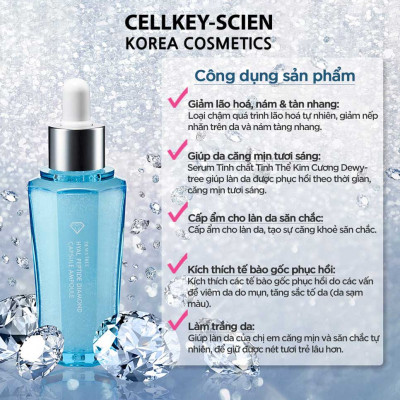 Serum Tinh Chất Tinh Thể Kim Cương Dưỡng Ẩm Trắng Da Se Khít Lỗ Chân Lông Phục Hồi Trẻ Hóa Da Dewytree Hyal Peptide Diamond Capsule Ampoule (50ml)