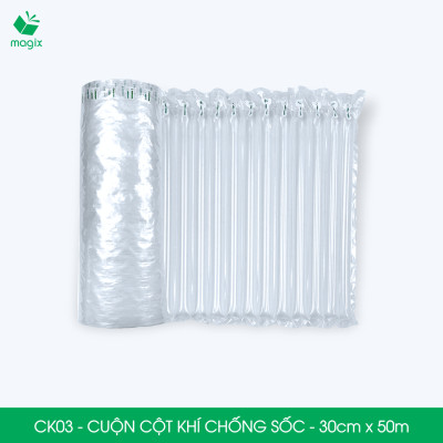 Cuộn cột khí chống sốc - 30cm x 50m - Xốp hơi, đệm hơi đóng gói hàng dễ vỡ - CK03