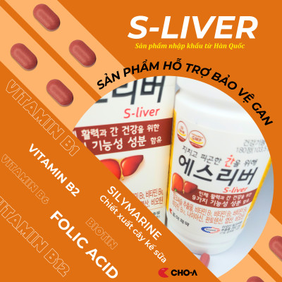 Combo 2 Hộp Thực Phẩm Bảo Vệ Gan S-Liver Thanh Nhiệt Giải Độc (2 Hộp X 180 Viên)