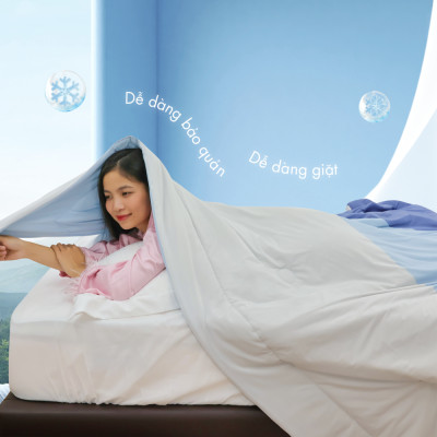[CHĂN HÈ MÁT LẠNH] Mền lạnh I Cool Advance NIN House NM8034 160x210cm | Chăn chần bông Ice Silk lạnh như tencel, Chăn điều hoà nhiều độ