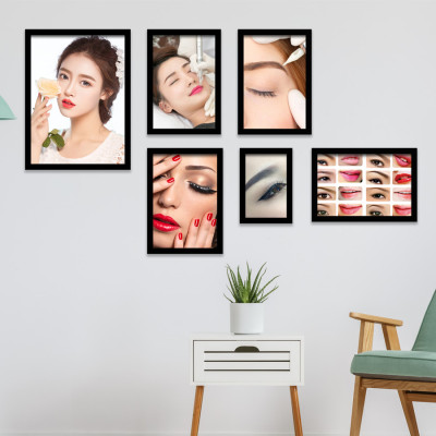 Bộ Khung Ảnh Treo Tường Trang Trí Cửa Tiệm Xăm Chân Mày, Môi, Phun Xăm Làm Đẹp Tặng Kèm bộ ảnh như hình mẫu, đinh treo tranh và sơ đồ treo PGC298