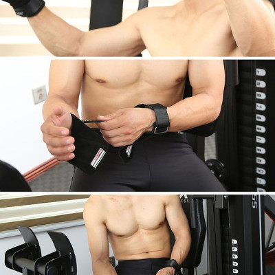 Găng Tay Tập GYM Kiêm Dây Kéo Lưng Lifting Grips Aolikes Pro Hở Mu Bàn Tay 7639 AL7639 2 trong 1